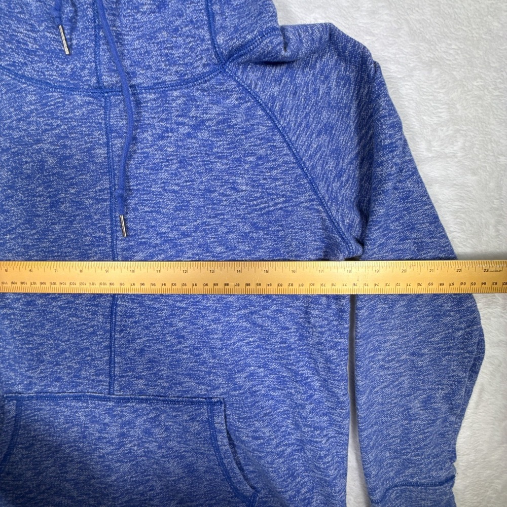Gap Heathered Blue Cowl Neck Pullover Sweatshirt Hoodie Women's Medium - Picture 4 of 6